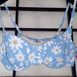 NWT Women's Xhilaration Daisy Flower Wire Bikini Top Size L